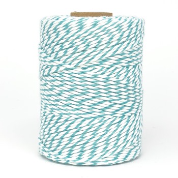 Bäckergarn türkis/ weiß