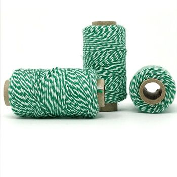 Bäckergarn grün/ weiß