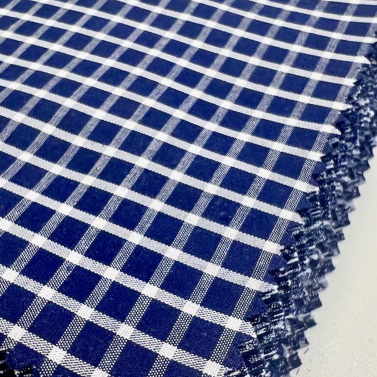 Stoffdeckchen 15 x 15 cm dunkelblau-weiss kariert - 100 St. per Pack